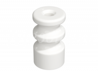 Ретро изолятор керамика двойной, белый